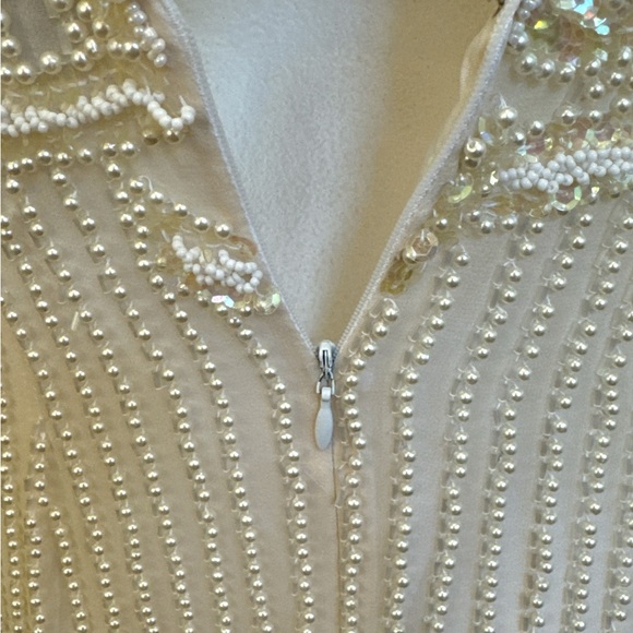 Vintage Carlos Giavanni Italy Pearl beaded dress - Picture 8 of 9